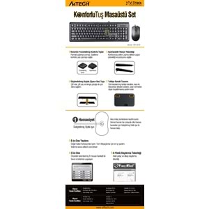 A4 TECH KR-9276 Q USB STANDART KLAVYE+OPTİK MOUSE