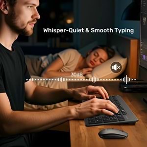 UNITEK SLIMDUO 2.4GHZ KLAVYE SETI (T054AGY01-US)