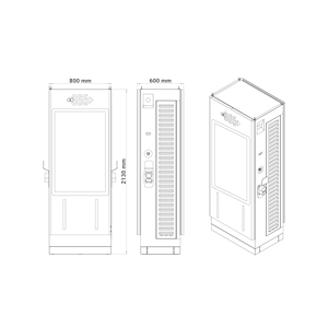 E 365 DC Dikili Tip 55 İnç Ekranlı Acrel Sayaçlı Çift Kablolu RFID 240kW Şarj İstasyonu