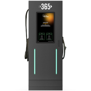 E 365 DC Dikili Tip 32 İnç Ekranlı MID Sayaçlı Çift Kablolu RFID 400kW Şarj İstasyonu