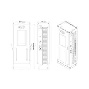 E 365 DC Dikili Tip 32 İnç Ekranlı Acrel Sayaçlı Çift Kablolu RFID 80kW Şarj İstasyonu