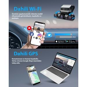 PRUVEEO D90-4CH FHD WI-FI GPS + 128GB SD KART KAME