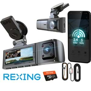 REXING R316 4K GPS WI-FI ARAC KAMERASI + 64GB SD