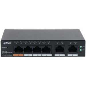 DAHUA CS4006-4ET-60 4 PORT 4XGE-2XGE YÖNETİLEBİLİR 60W POE SWİTCH