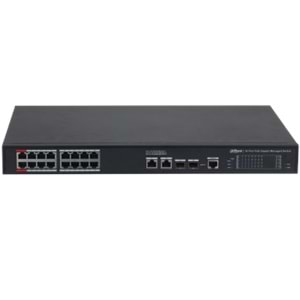 DAHUA S4220-16GT-240 16 PORT 16XGE-2XGE-2XGE/SFP YÖNETİLEBİLİR 240W POE SWİTCH