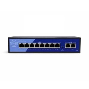 EZCOOL EZ-08PSE 8PORT 8FE+2FE MEGABİT POE SWİTCH 120W