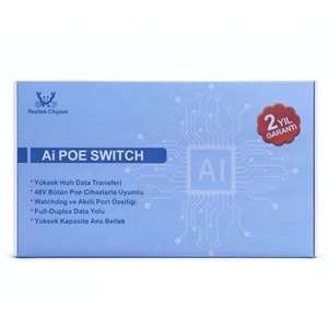 EZCOOL EZ-08PSF-FG 8PORT 8GE+2GE F.GİGABİT POE SWİTCH 120W