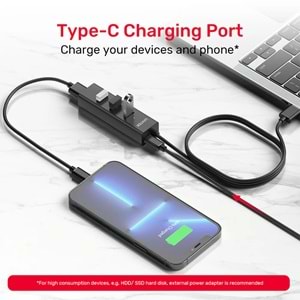 UNITEK 4-IN-1 USB-A 5GBPS HUB (Y-3089V01)