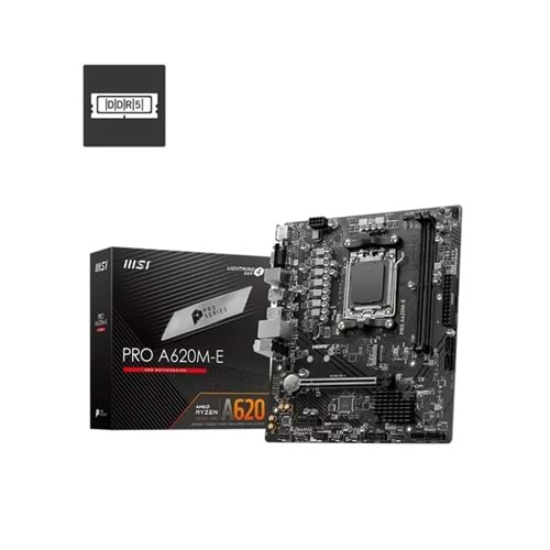 MSI PRO A620M-B AMD A620 AM5 DDR5 6800(OC) ANAKART