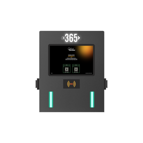 E 365 AC Duvar Tip 8 İnç Ekranlı MID Sayaçlı Çift Soketli RFID 22kW Şarj İstasyonu