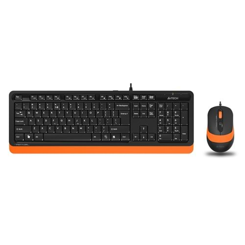 A4 TECH F1010 Q USB TURUNCU MM KLAVYE+OPTİK MOUSE