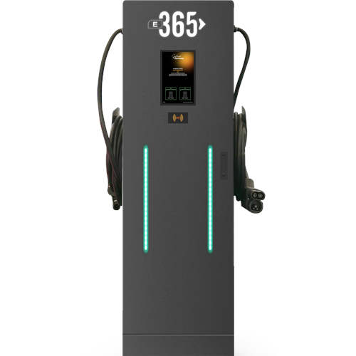 E 365 DC Dikili Tip 10 İnç Ekranlı Acrel Sayaçlı Çift Kablolu RFID 80kW Şarj İstasyonu