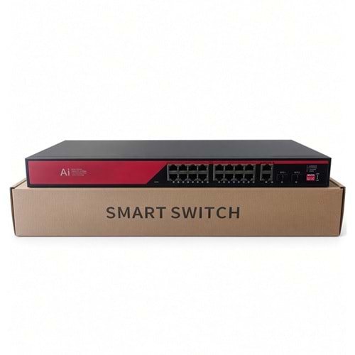 EZCOOL EZ-16PSX-SFP 16 PORT 16FE+2GE+2SFP 240W GİGABİT POE SWİTCH