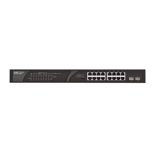 RUİJİE-REYEE RG-ES118GS-P 16XGE 2XGE F.GİGABİT 247W POE SWİTCH