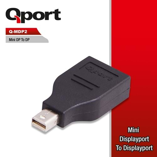 QPORT Q-MDP2 MINI DISPLAY PORT TO DISPLAY PORT CEVIRICI