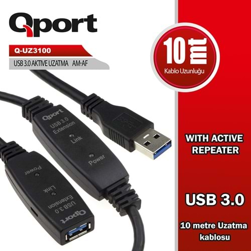 QPORT Q-UZ3100 USB3.0 10MT UZATMA KABLOSU YENİLEYICİ