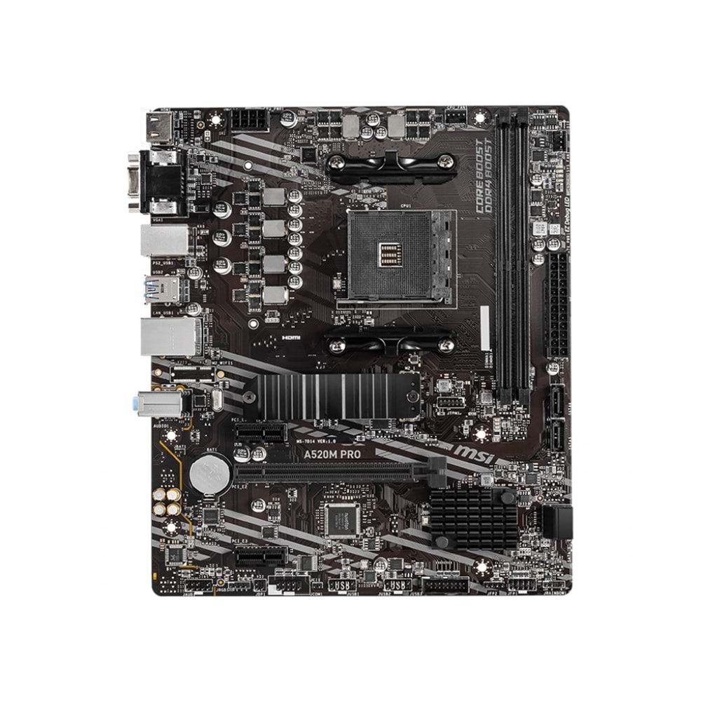 MSI A520M PRO DDR4 4600/1866Mhz M.2 MATX AM4
