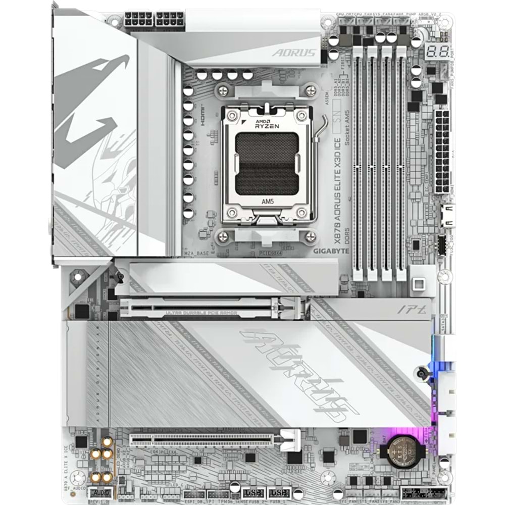 GIGABYTE X870 A ELITE X ICE AMD ANAKART