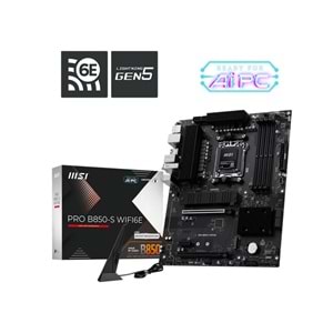 MSI PRO B850-S WIFI6E AMD B850 SOKET AM5 DDR5