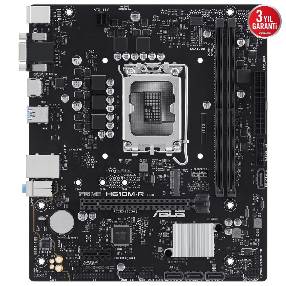 ASUS PRIME H610M-R D5-SI DDR5 3200(OC) MATX 1700P