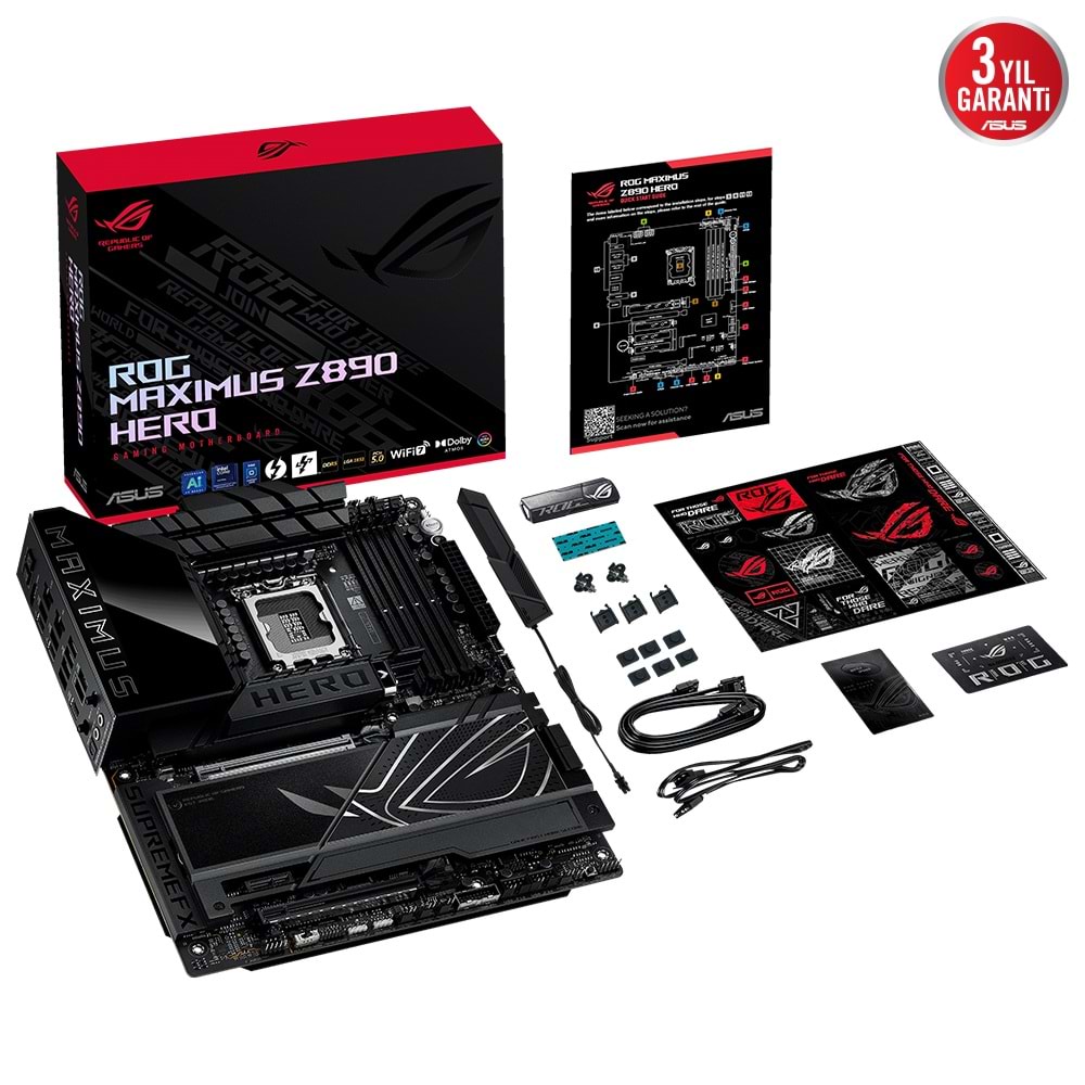 ASUS ROG MAXIMUS Z890 HERO DDR5 6XM2 USB3.2 WIFI7 RGB LAN ATX