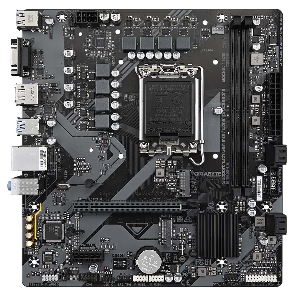 GIGABYTE B760M-E DDR5 HDMI VGA DP USB 1700P