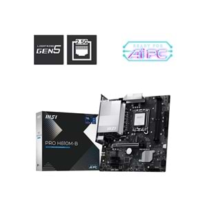 MSI PRO H810M-B DDR5 6400MHz (OC) M.2 mATX 1851P