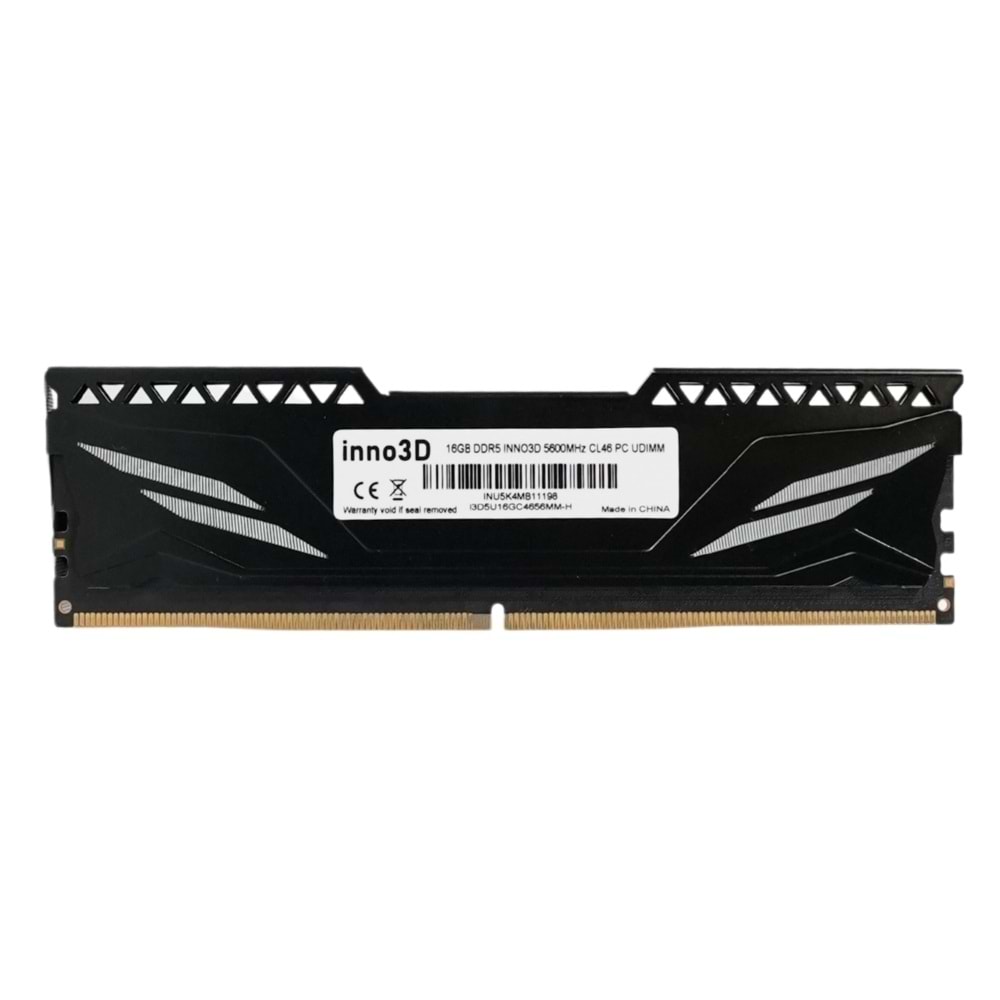 16GB DDR5 INNO3D 5600MHz CL46 I3D5U16GC4656MM-H UDIMM SOĞUTUCULU