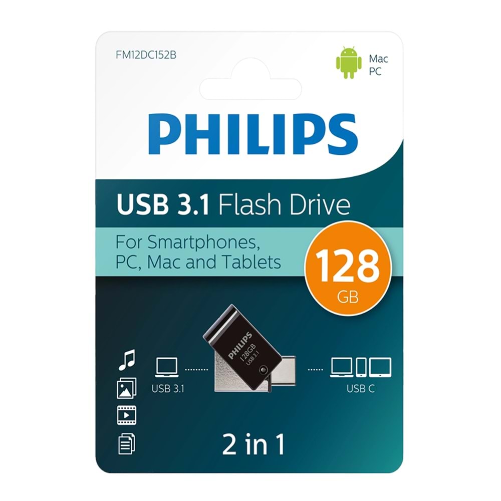 PHILIPS 128GB USB3.1 TYPE-C 100/150 MB/S FM12DC152B/00