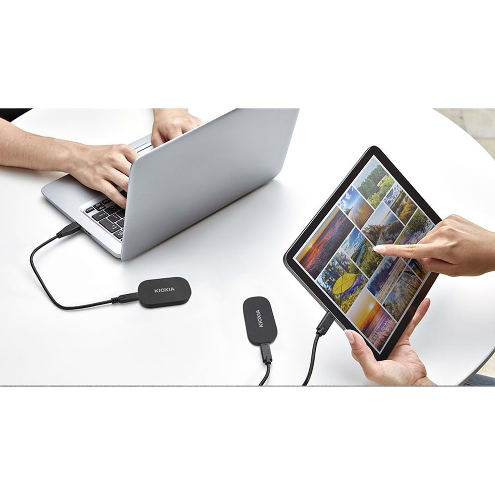 1TB KIOXIA EXCERİA PLUS G2 1050/1000MB/s USB 3.2 GEN2 TYPE-C TAŞINABİLİR SSD DİSK LXD20K001TG8