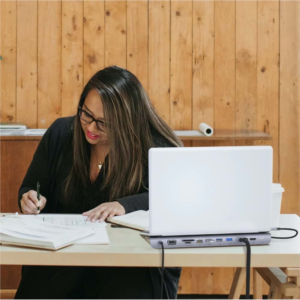 UNITEK USB-C 11in1 UNIVERSAL DOCKING STATION MST DESTEKLİ (D1022B)