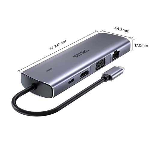 UNITEK USB-C 9 IN 1 UNIVERSAL DOCK STATION (D1113A)