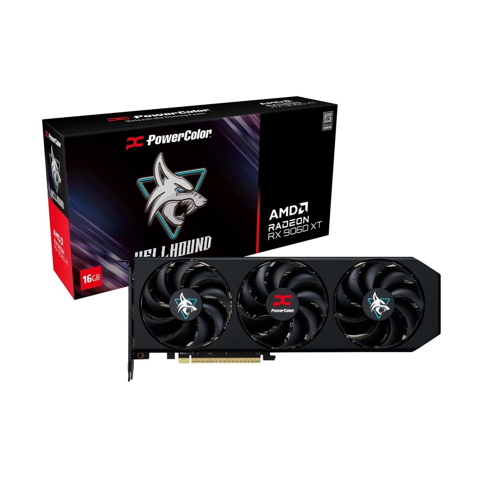 POWERCOLOR HELLHOUND RX9060XT 16GB (RX9060XT 16G-L/OC) EKRAN KARTI