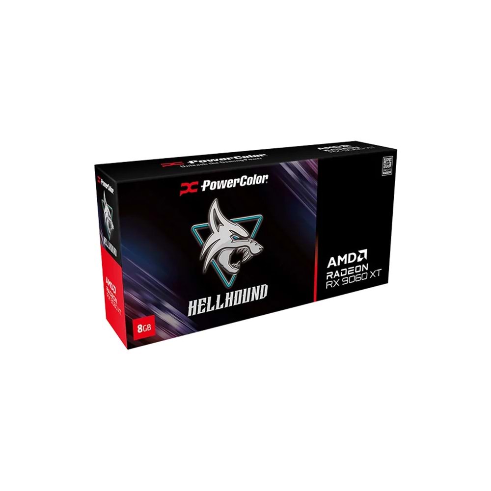 POWERCOLOR HELLHOUND RX9060XT 8GB GDDR6 (RX9060XT 8G-L/OC) EKRAN KARTI