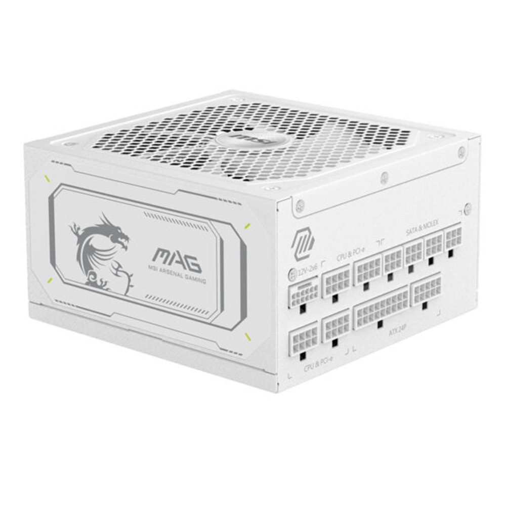 MSI MAG 1000GL PCIE5 WHITE 1000W 80+ GOLD POWER