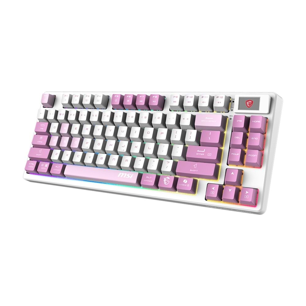 MSI FORGE GK600 TKL W VIOLET TR GAMING KLAVYE