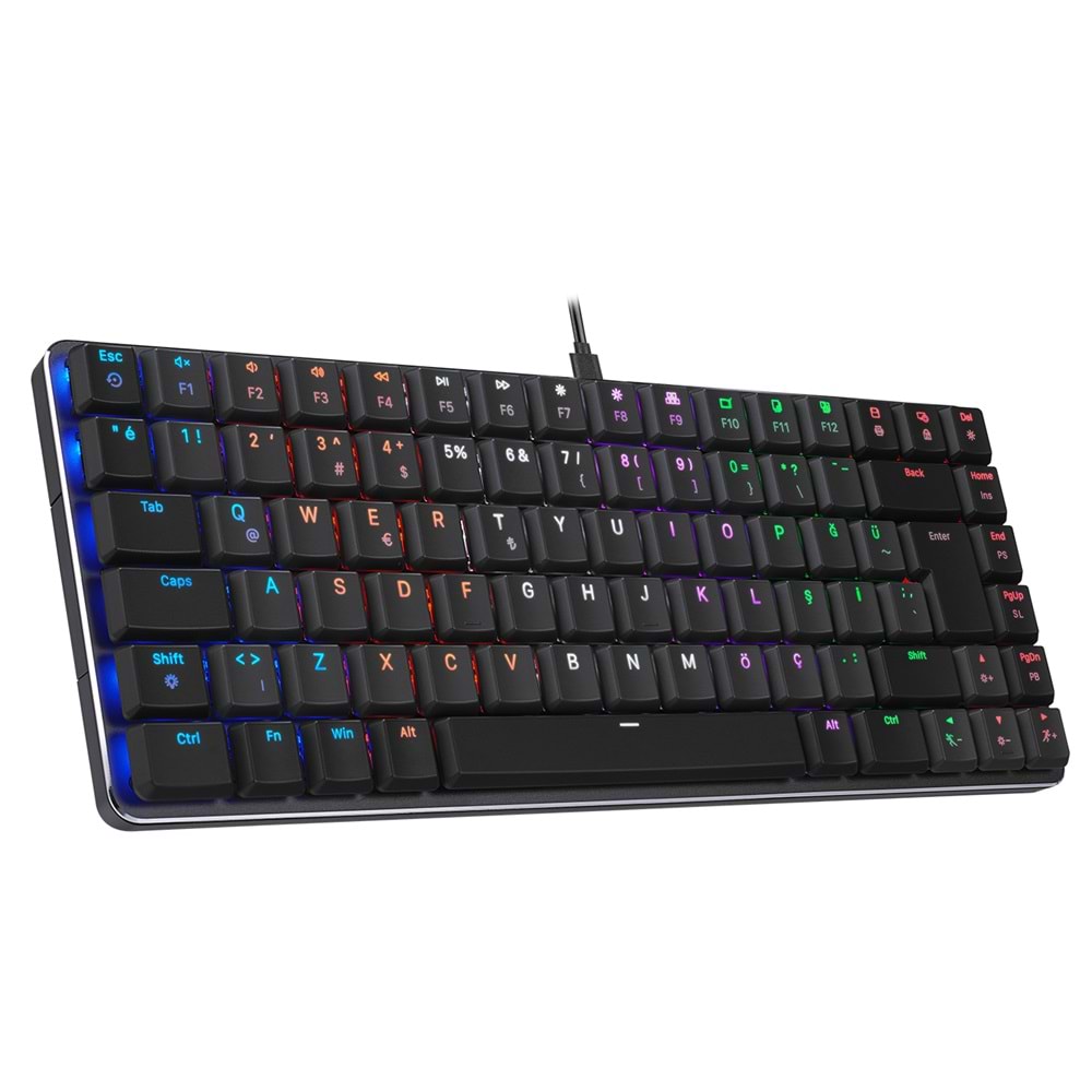 RAMPAGE GRANITE SİYAH/GRİ RED SWİTCH KLAVYE