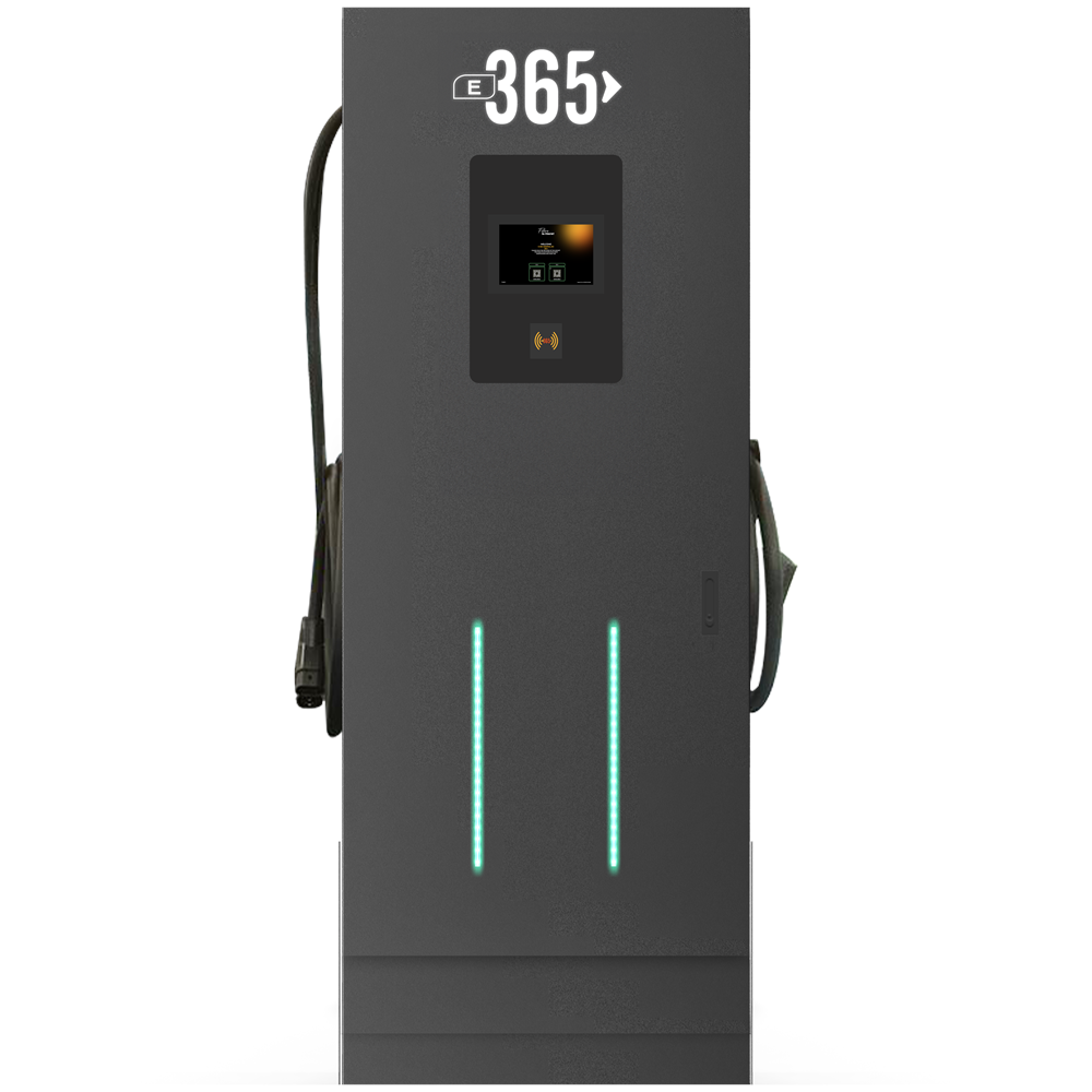 E 365 DC Dikili Tip 10 İnç Ekranlı Acrel Sayaçlı Çift Kablolu RFID 120kW Şarj İstasyonu