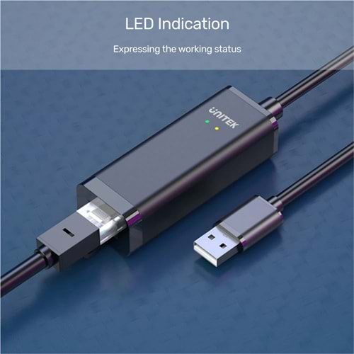 UNITEK USB-A TO MEGABIT ETH. DÖNÜŞTÜRÜCÜ (Y-1468)