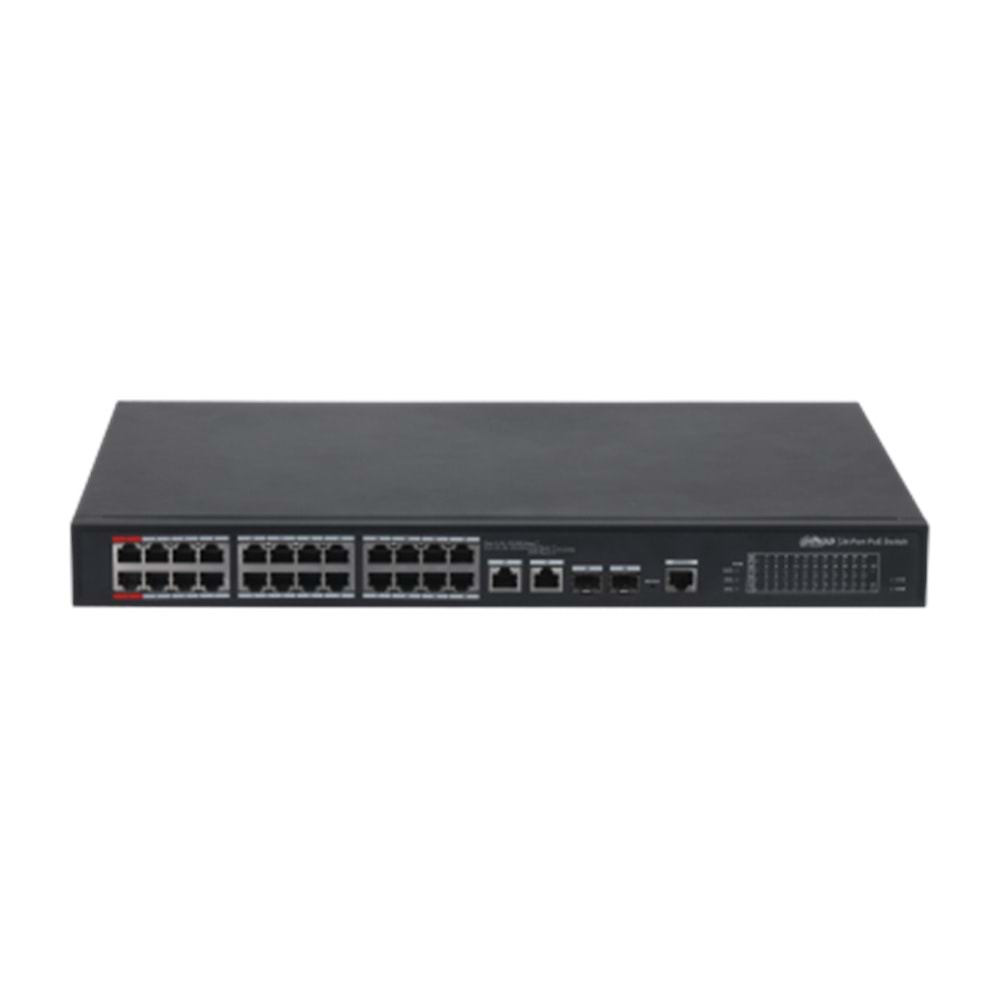 DAHUA PFS4226-24ET-240 24 PORT 24XFE-2GE-2SFP YÖNETİLEBİLİR 240W POE SWİTCH