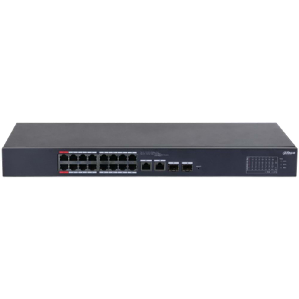 DAHUA CS4218-16ET-135 16 PORT 16XFE-2XGE-2XGE/SFP YÖNETİLEBİLİR 135W POE SWİTCH
