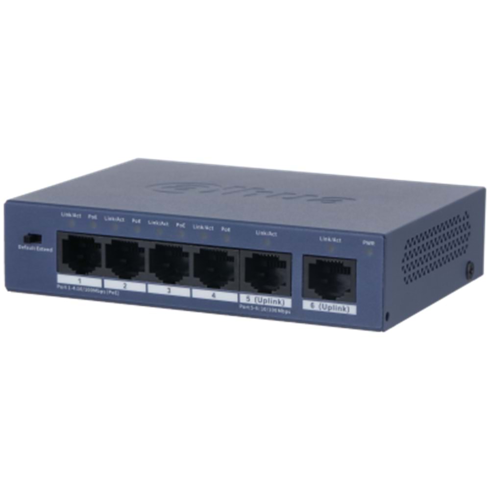 DAHUA S3006-4ET-60 4FEX2XGE 60W YÖNETİLEMEZ POE SWITCH