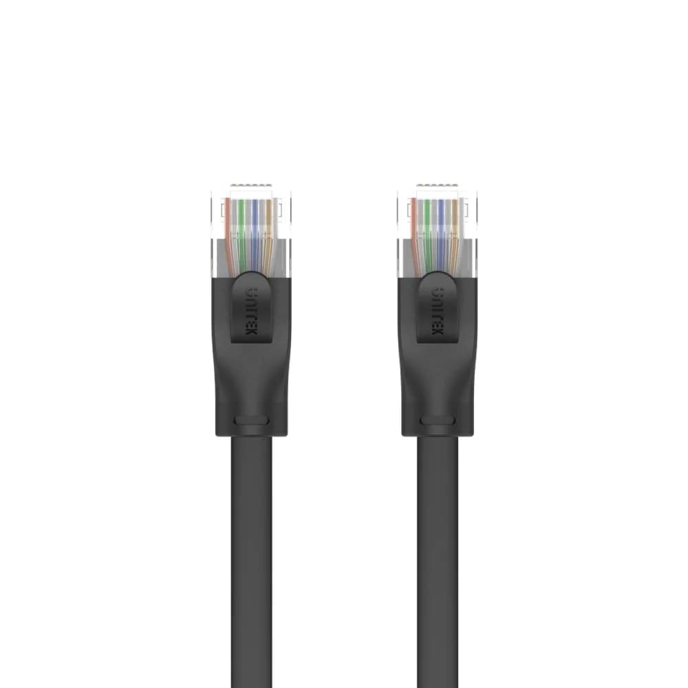UNITEK CAT6 PATCH KABLO 10MT FLAT 1GBPS, SİYAH (C1813GBK)