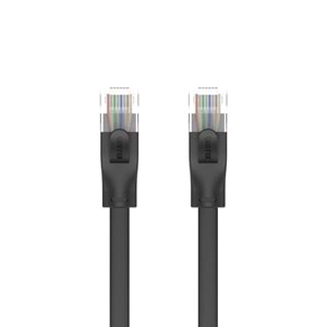 UNITEK CAT6 PATCH KABLO 10MT FLAT 1GBPS, SİYAH (C1813GBK)