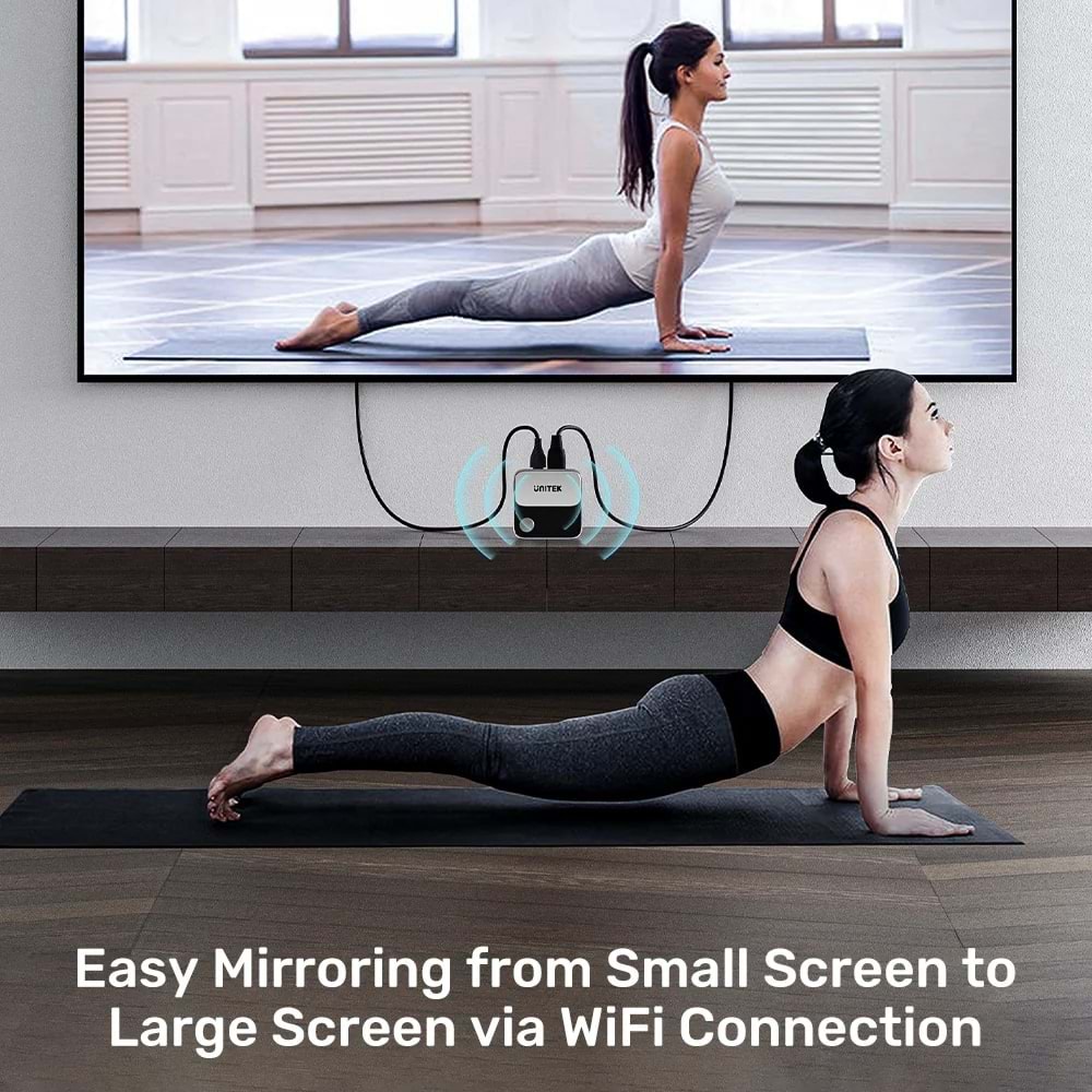 UNITEK WIRELESS 4K&60Hz KABLOSUZ GÖRÜNTÜ AKTARICI (V1162B01)