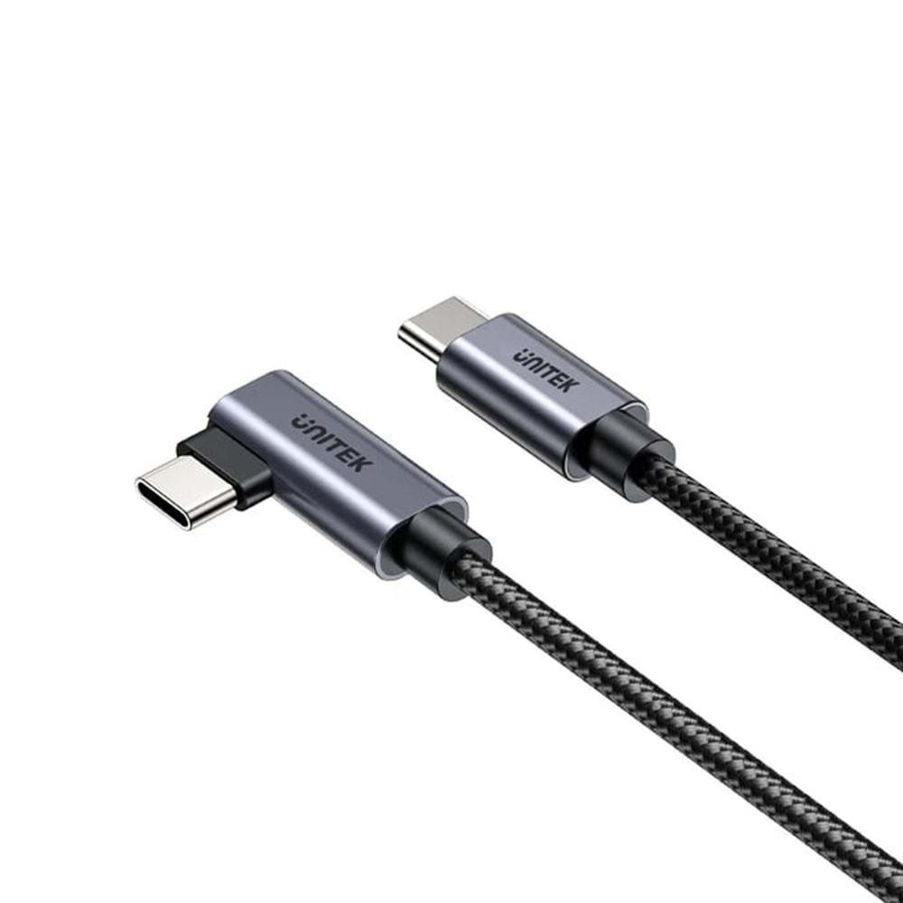 UNITEK TYPE-C HIZLI ŞARJ KABLOSU 90 DERECE 2 METRE 100W (C14123BK-2M)
