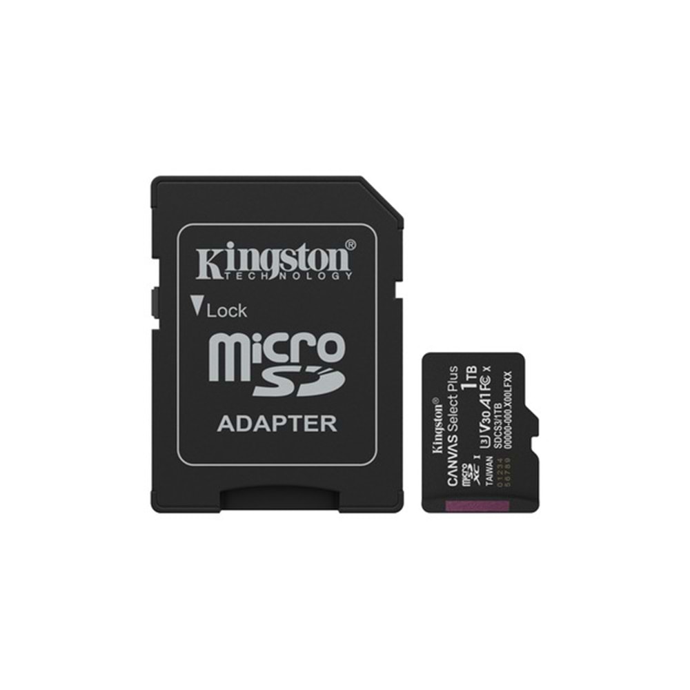 1TB microSDXC Canvas Select Plus Gen3 150MB/s A1 Card + Adapter