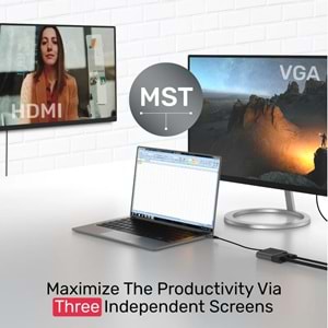 UNITEK MST MONİTÖR4-IN-1 USB-C HUB (D1049A)