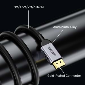 UNITEK 8K 1.4 DISPLAYPORT KABLO 1M (C1628GY01-1M)