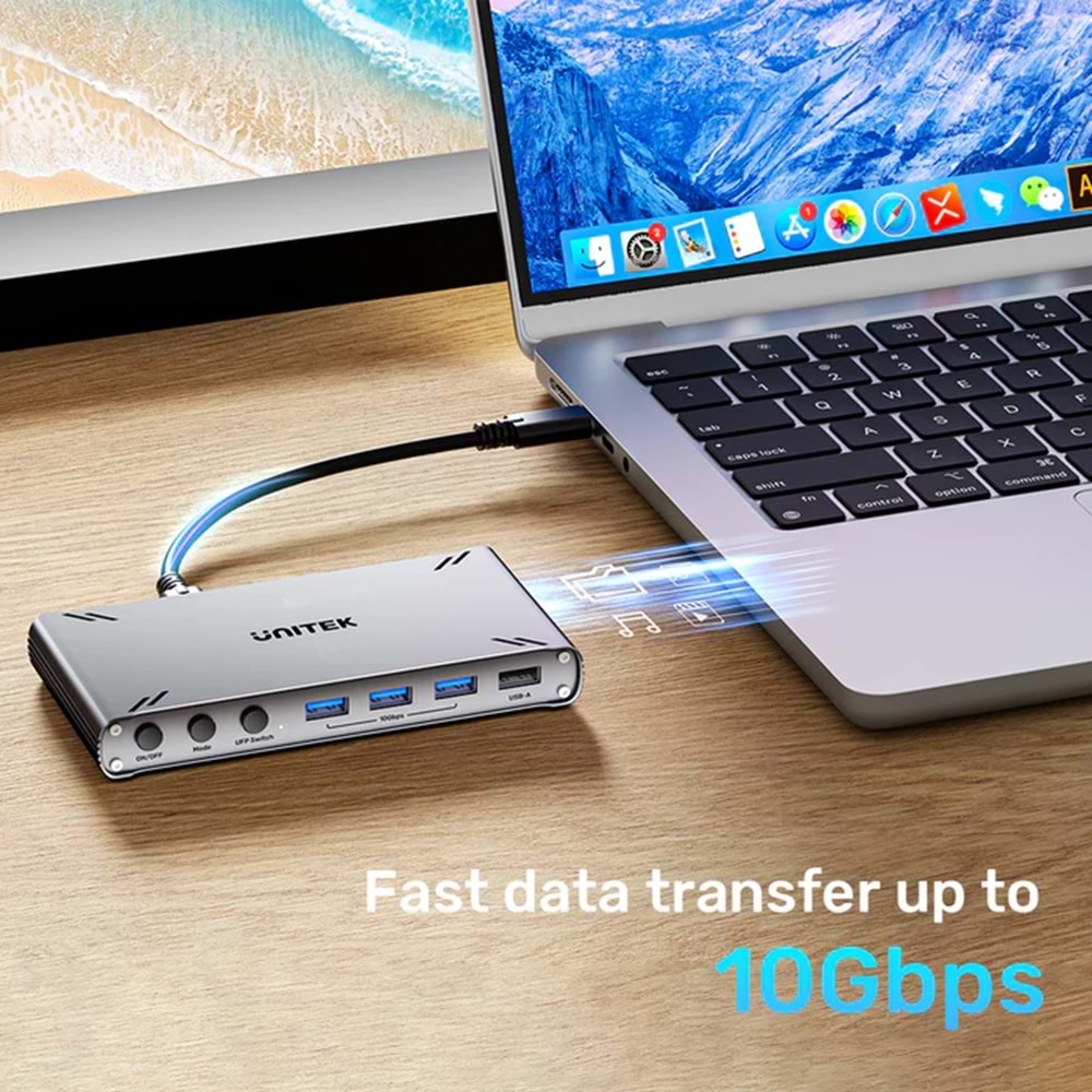 UNITEK USB-C 10GBPS HDMI KVM SWITCH (D1118AGY01-EU)